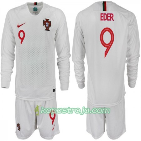 Billiga Fotbollströjor Portugal EDER 9 Barn VM 2018 Borta tröja Långärmad